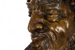 Italian Realist Bronze Bust of a Satyr Faun attributed to Vincenzo Gemito - 4826272