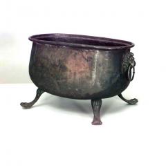 Italian Renaissance Brass Footed Pot - 4720732