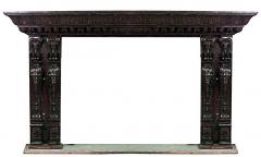 Italian Renaissance Carved Walnut Caryatid Mantel - 4201199