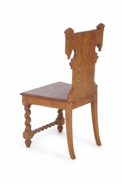 Italian Renaissance Carved Wooden Turn Legged Side Chair - 4665669