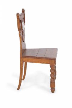 Italian Renaissance Carved Wooden Turn Legged Side Chair - 4665672