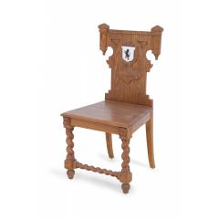 Italian Renaissance Carved Wooden Turn Legged Side Chair - 4728986