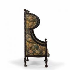 Italian Renaissance Floral Wing Chair - 1424728