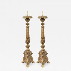 Italian Renaissance Gilt Altar Candlesticks - 4325899