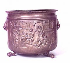 Italian Renaissance Hammered Brass Pot - 4675522