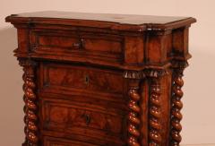 Italian Renaissance Oratory In Walnut And Burl Walnut 17th Century - 4174533