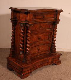 Italian Renaissance Oratory In Walnut And Burl Walnut 17th Century - 4174535