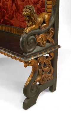Italian Renaissance Paneled Hall Bench - 1420574