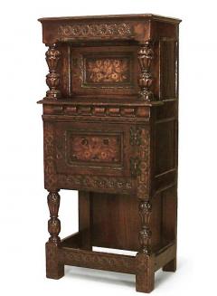 Italian Renaissance Revival Oak Carved Cabinet - 4635167