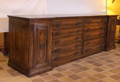 Italian Renaissance Sacristy Buffet Credenza In Walnut - 2748603