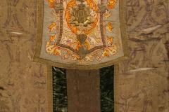 Italian Renaissance Style Beige and Green Shield - 4201230