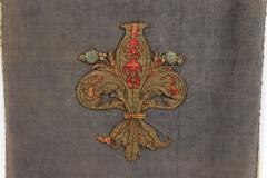 Italian Renaissance Style Blue Velvet Banner - 4668560