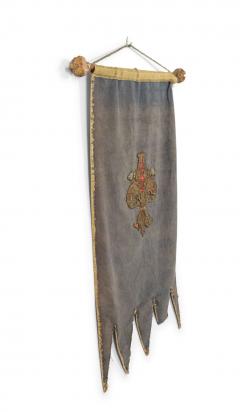 Italian Renaissance Style Blue Velvet Banner - 4668562