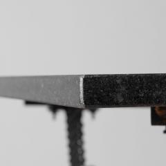 Italian Renaissance Style Cast Iron Table with Arabian Sword Base Granite Top - 4528151