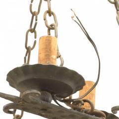 Italian Renaissance Style Double Cross Wrought Iron Chandelier - 3172850