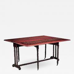 Italian Renaissance Style Mahogany Drop Leaf Dining Table - 1431667