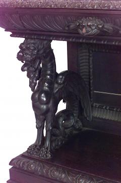 Italian Renaissance Style Oak Griffin Console Table - 1428934