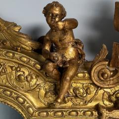 Italian Renaissance Style Over the Mantle Wall Mirror Oil Gilded Monumental - 3423991