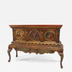 Italian Renaissance Style Polychromed Gilt Chest - 4649560