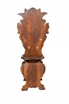 Italian Renaissance Style Walnut Sgabello Chair - 4465336