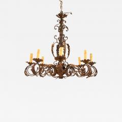 Italian Renaissance Style Wrought Iron Chandelier - 740938