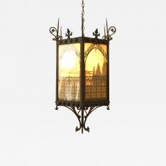 Italian Renaissance Style iron and Glass Hanging Lanterns - 1403245