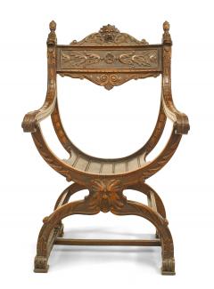 Italian Renaissance Walnut Arm Chair - 1403987