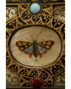 Italian Renaissance style ebonized stone mother of pearl inset box - 4626264