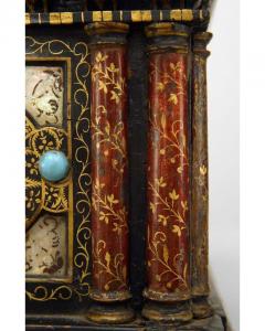Italian Renaissance style ebonized stone mother of pearl inset box - 4626269