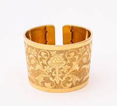 Italian Retro 18 k Engraved Cuff - 3154049