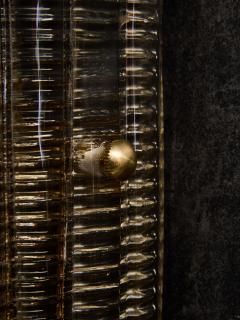 Italian Ribbed Curved Murano Glass Wall Sconce - 4693126