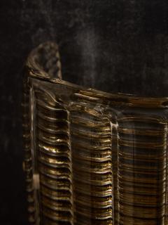 Italian Ribbed Curved Murano Glass Wall Sconce - 4693175