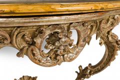 Italian Rococo 18th Century Silver Gilt and Marble Top Console - 4628793