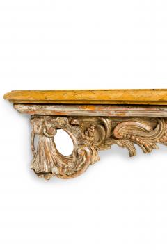 Italian Rococo 18th Century Silver Gilt and Marble Top Console - 4628794