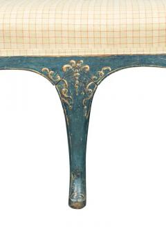 Italian Rococo Blue Painted Bench - 4149638
