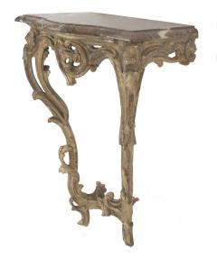 Italian Rococo Brown Marble Console Table - 1427846