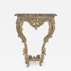 Italian Rococo Brown Marble Console Table - 1430455