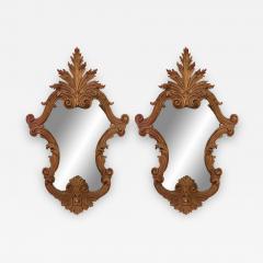 Italian Rococo Carved Fruitwood Wall Mirrors - 1403276