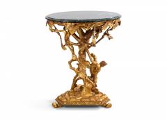 Italian Rococo Gilt Floral End Table - 1437561