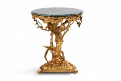 Italian Rococo Gilt Floral End Table - 1437562