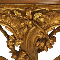 Italian Rococo Gilt Wood Console Table - 4628637