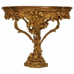 Italian Rococo Gilt Wood Console Table - 4642349