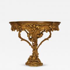 Italian Rococo Gilt Wood Console Table - 4642362