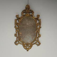 Italian Rococo Giltwood Wall or Console Mirror Distressed - 3398005