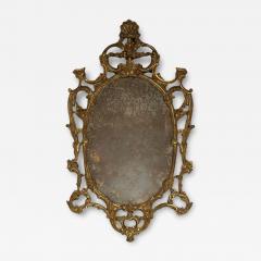 Italian Rococo Giltwood Wall or Console Mirror Distressed - 3408147