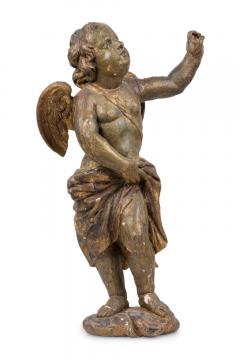 Italian Rococo Gold Painted Cupid - 4198243