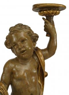 Italian Rococo Green Cupid Figure - 4198250