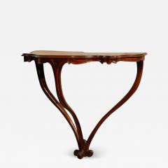 Italian Rococo Late 18th Century Walnut Console Table with Authentic Patina - 3423634