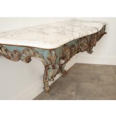 Italian Rococo Painted Marble Console - 2920398