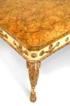 Italian Rococo Style 18th Century Faux Marble Center Table - 1424210